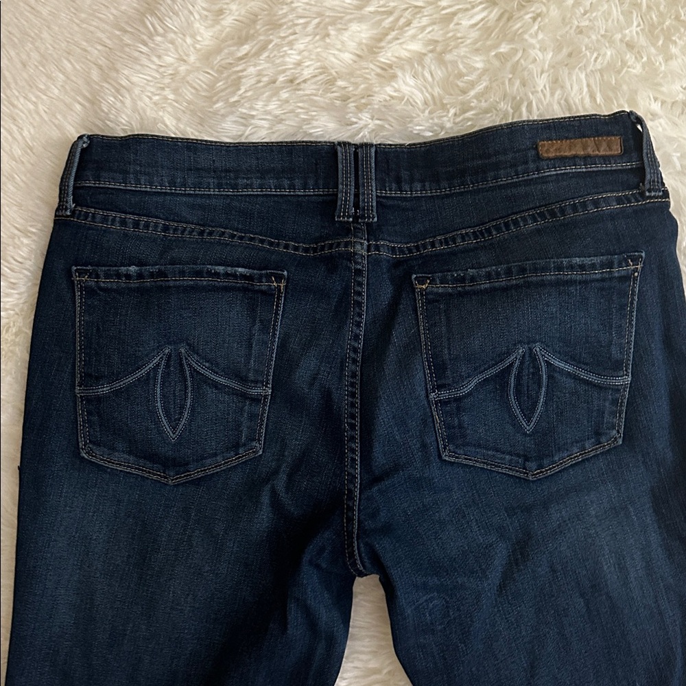 Level 99 Dark Blue Embroidered Ankle Jeans - Picture 7 of 9